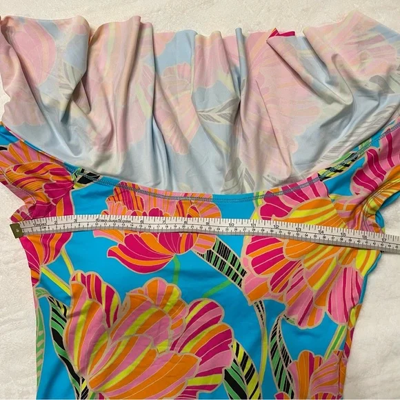 Trima Turk poppy ruffle 1pc swimsuit. - Picture 5 of 14
